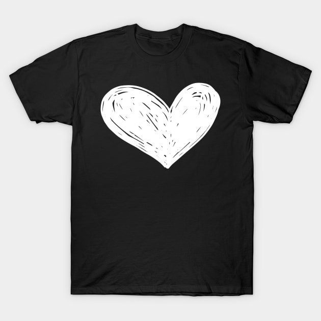 heart (black) T-Shirt by noviajonatan